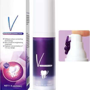 v34 Color Corrector for Teeth Whitening, Purple Tooth Paste