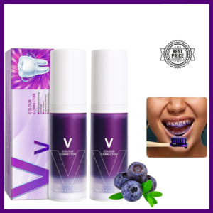 Purple Toothpaste for Teeth whitening, Color Corrector Toothpaste, Advanced Stain Removal